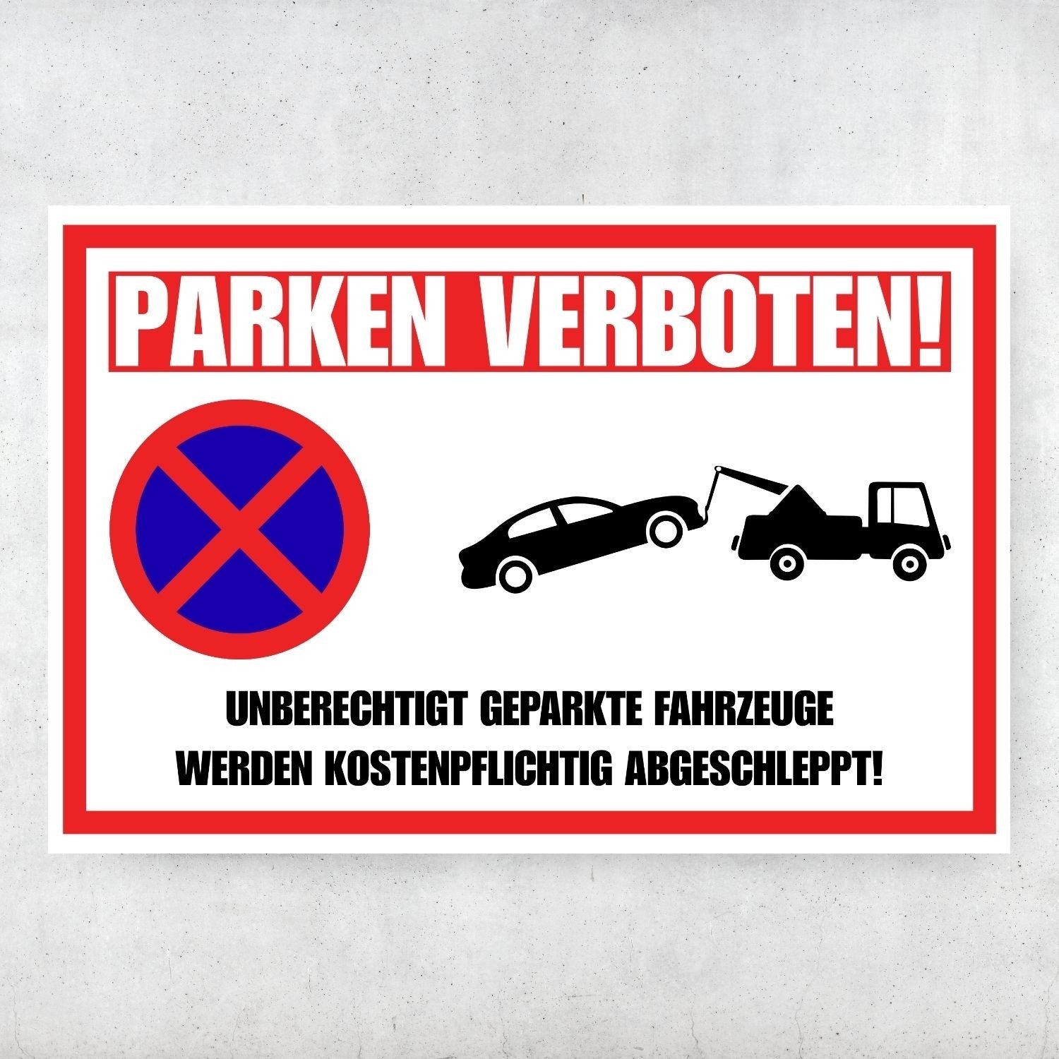 Parken verboten Schild Design 2 30x20cm